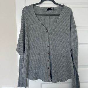 Urban Outfitters grey waffle long sleeve